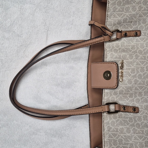 Calvin Klein Cream and Brown Women's Tote Bag - Picture 12 of 12